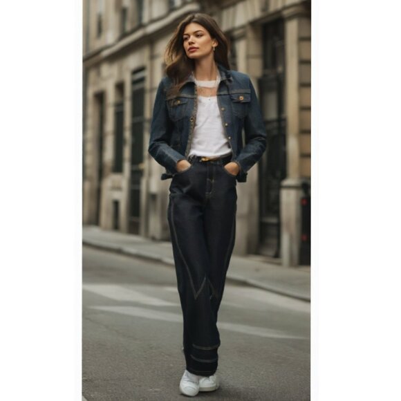 Fine Culture Ebony V6, Urban Street Wear Black Baggies Jean, Size Medium - Picture 2 of 11